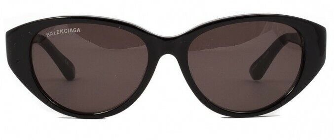 Balenciaga BB0209SA 001 Black/Grey Full-Rim Oval Women's Sunglasses