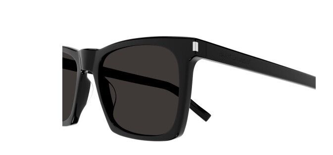 Saint Laurent SL 559 001 Black/Black Rectangular Unisex Sunglasses