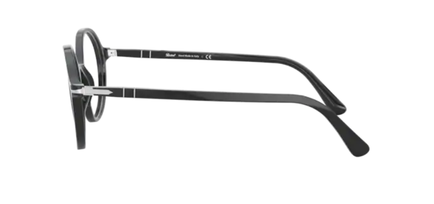 Persol 0PO 3249V 95 Black Round Unisex Eyeglasses