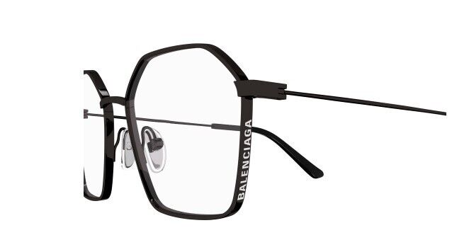 Balenciaga BB0198O 001 Black Square Unisex Eyeglasses