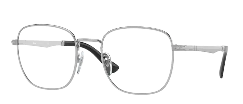 Persol 0PO2497V 518 Silver/Black Square Unisex Eyeglasses
