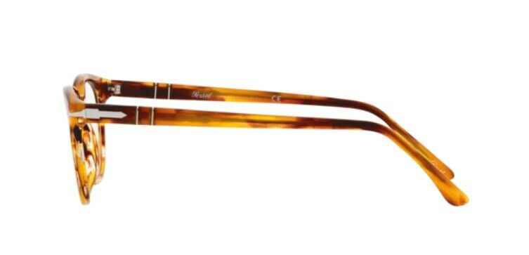 Persol 0PO3258V 1157 Striped Brown Havana/ Silver Unisex Eyeglasses