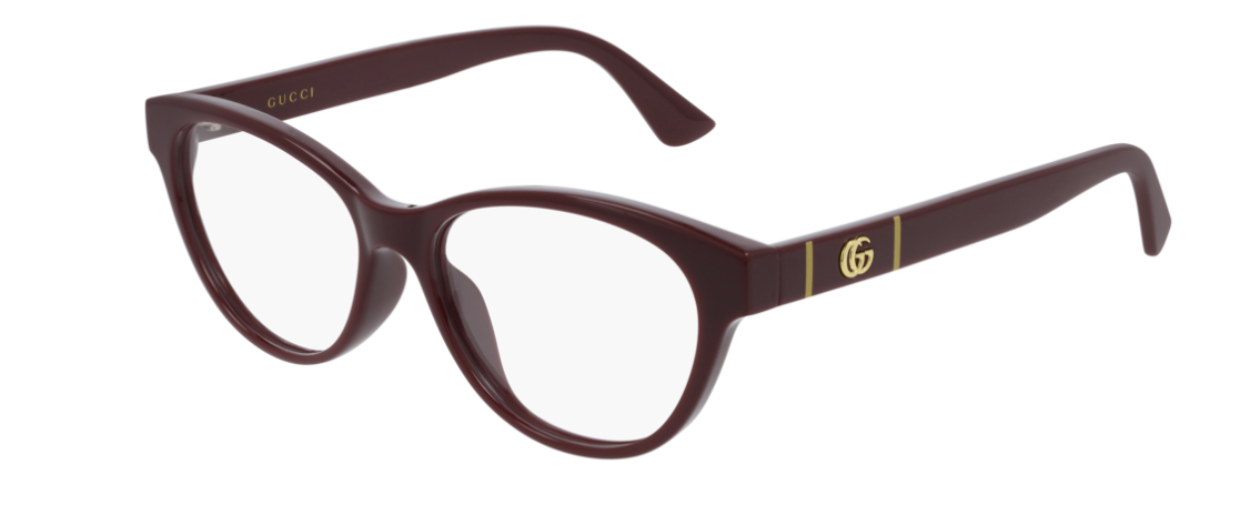 Gucci GG 0766OA 003 Burgundy Cat Eye Women's Eyeglasses