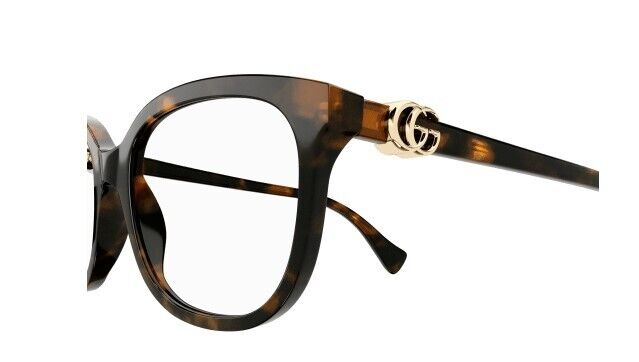 Gucci GG1075OA 002 Havana Soft Square Women's Eyeglasses