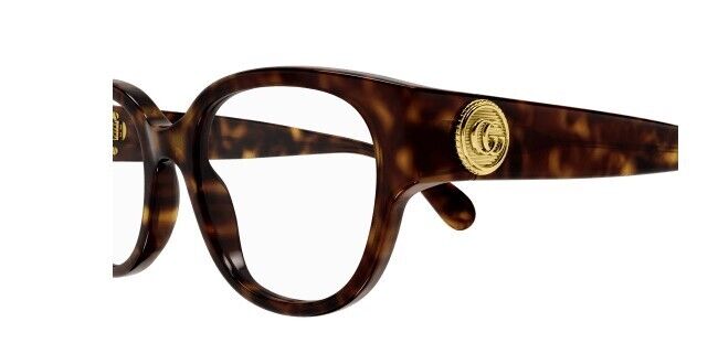 Gucci GG1411O 005 Havana Round Women's Eyeglasses