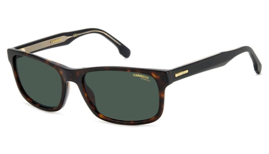 Carrera 299/S 0086/QT Havana/Green Rectangle Men's Sunglasses