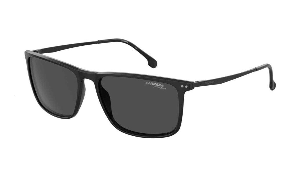 Carrera 8049/S 0807/IR Black/Grey Rectangle Men's Sunglasses