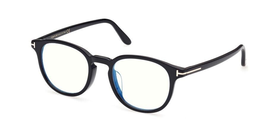 Tom Ford FT5795-K-B 001 Shiny Black Round Men's Eyeglasses