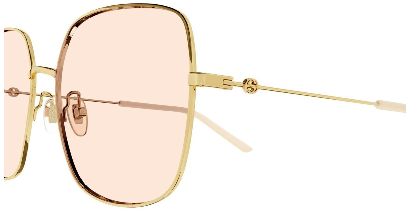 Gucci GG1195SK 002 Gold/Pink Square Women's Sunglasses