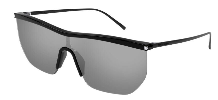 Saint Laurent SL519 MASK 002 Black/Silver Mirrored Pilot Women's Sunglasses