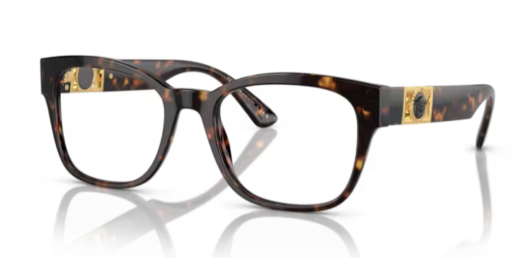 Versace 0VE3314 108 Havana Soft Square Men's Eyeglasses