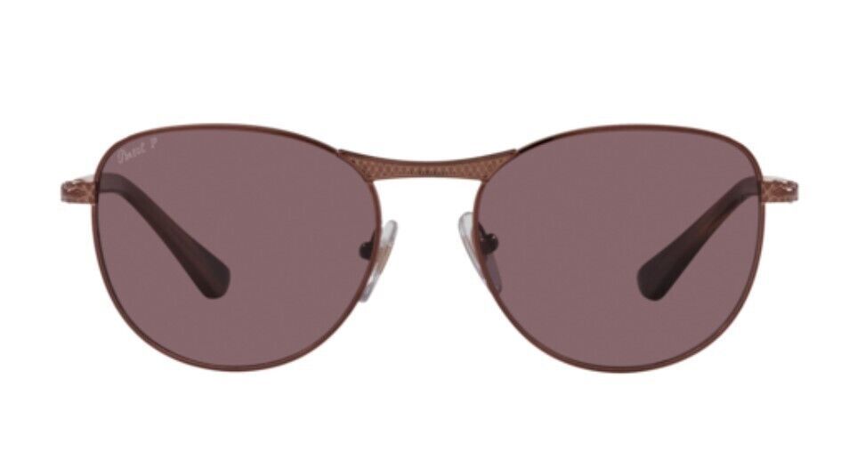 Persol 0PO1002S 1124AF Shiny Brown/Dark Violet Polarized Unisex Sunglasses