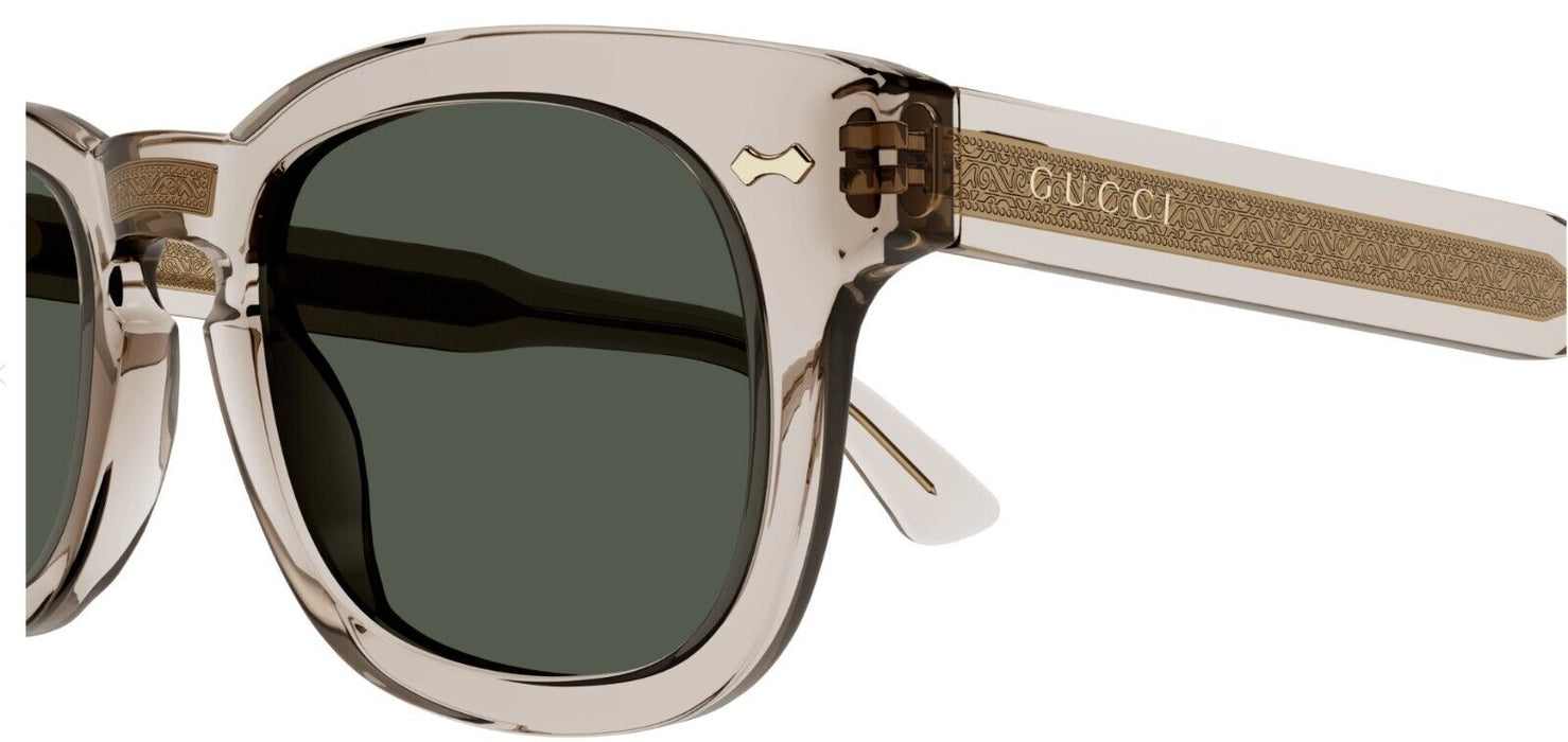Gucci GG0182S 007 Brown/Green Square Unisex Sunglasses