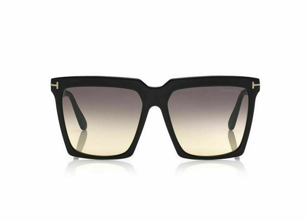 Tom Ford FT 0764 Sabrina 01B Shiny Black/Smoke Gradient Womens Sunglasses
