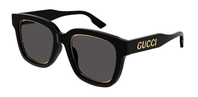 Gucci GG1136SA 001 Black/Grey Square Women's Sunglasses