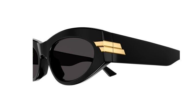 Bottega Veneta BV1189S 001 Black/Grey Oval Women's Sunglasses