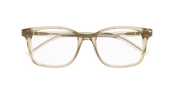 Saint Laurent SL M120 003 Nude/Transparent Square Women's Eyeglasses