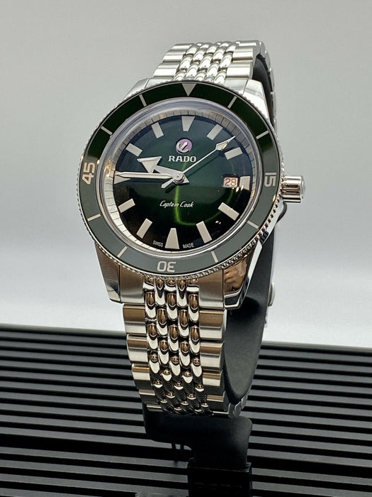 Rado Captain Cook Automatic Green Dial Stainless Men Watch R32505313
