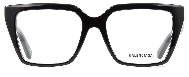 Balenciaga BB0130O 001 Black Full-Rim Square Women's Eyeglasses