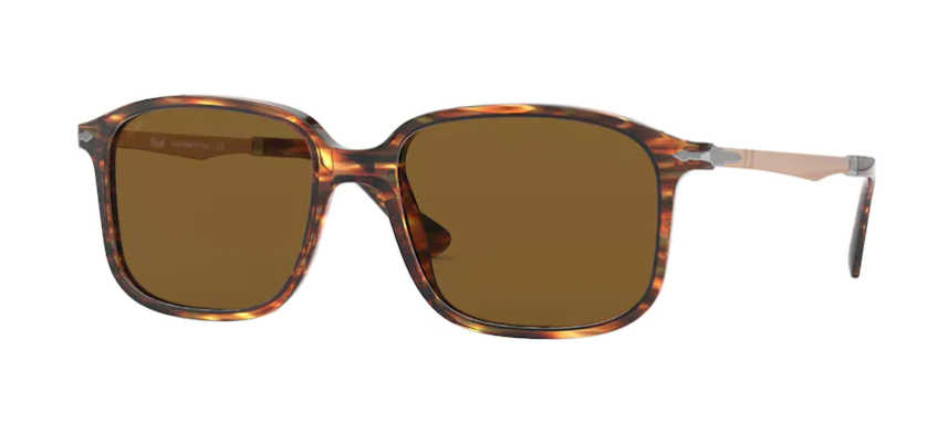 Persol 0PO 3246S 938/53 Bronze Striped Havana/Brown Men's Sunglasses