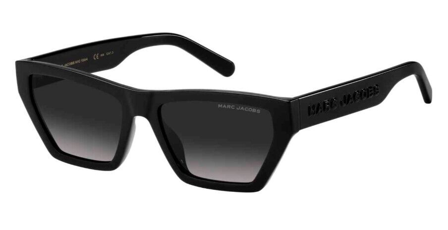 Marc Jacobs MARC-657S 0807/9O Black/Grey Shaded Rectangle Women's Sunglasses