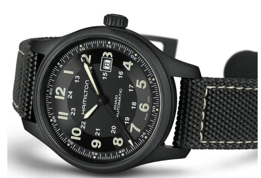 Hamilton Khaki Field Titanium Automatic 42mm Black Dial Men's Watch H70575733