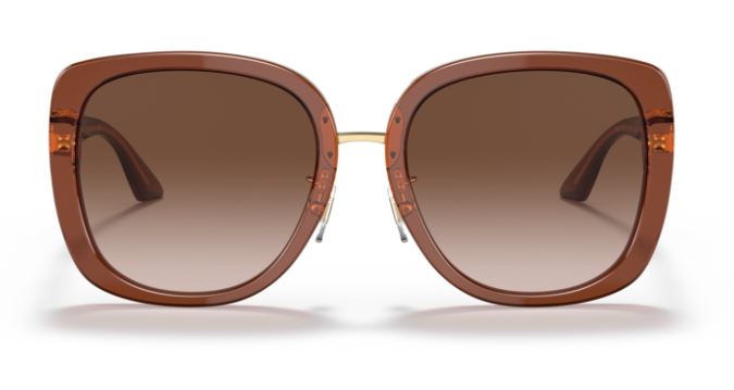 VersaceVE4407D 532413 Transparent brown/Brown gradient square Women's Sunglasses