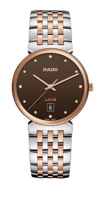 Rado Florence Classic Diamonds Stainless Steel Brown Dial Unisex Watch R48912763