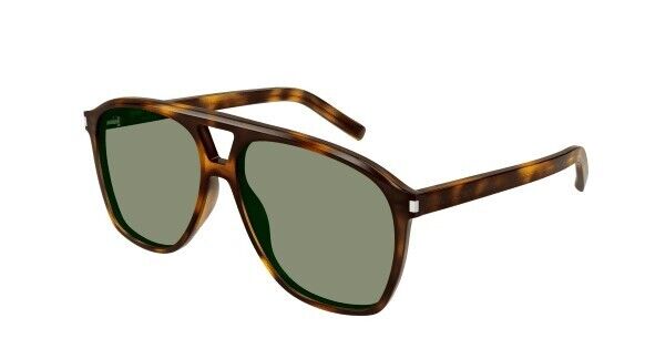 Saint Laurent SL 596 Dune 002 Havana/Green Browline Women's Sunglasses