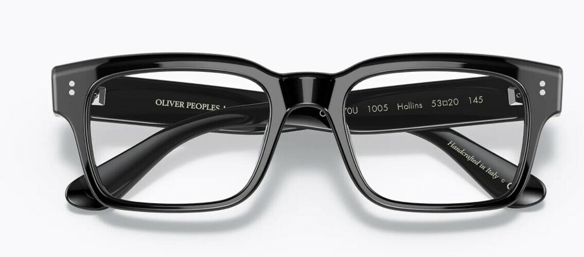 Oliver Peoples 0OV5470U Hollins 1005 Black/Black Rectangle Unisex Eyeglasses