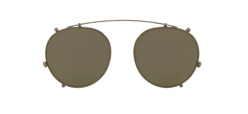 Oliver Peoples 0OV 5183CM O'Malley 528482 Antique Gold/Green Round 47mm Clip On
