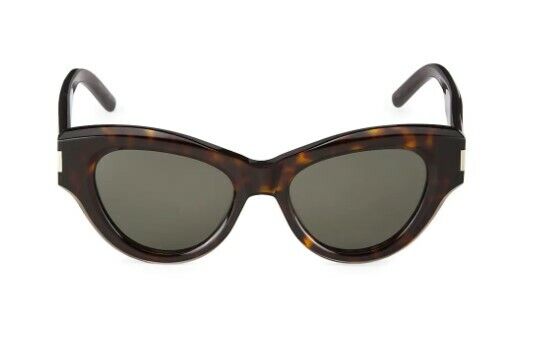 Saint Laurent SL506-002 Havana Grey Cat-Eye Women's Sunglasses