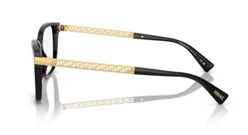 Versace 0VE3340U GB1 Black/Clear Soft Square 55 mm Men's Eyeglasses