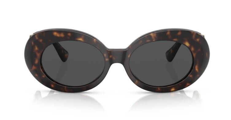 Versace 0VE4426BU 108/87 Havana/Dark Grey Oval Women's Sunglasses