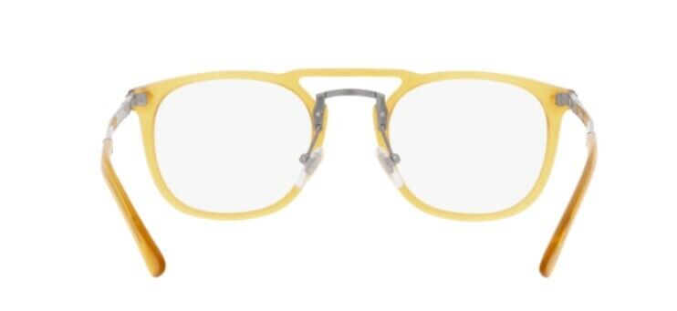 Persol 0PO3265V 204 Honey Transparent/ Grey Silver Rectangle Men's Eyeglasses