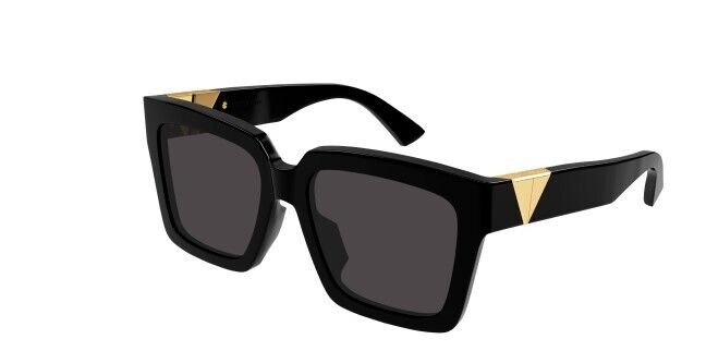 Bottega Veneta BV1198SA 001 Black/Grey Rectangular Women's Sunglasses