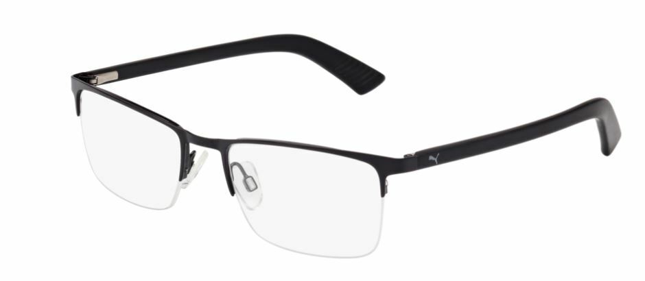Puma PU 0028O 005 Black Rectangle Men's Eyeglasses