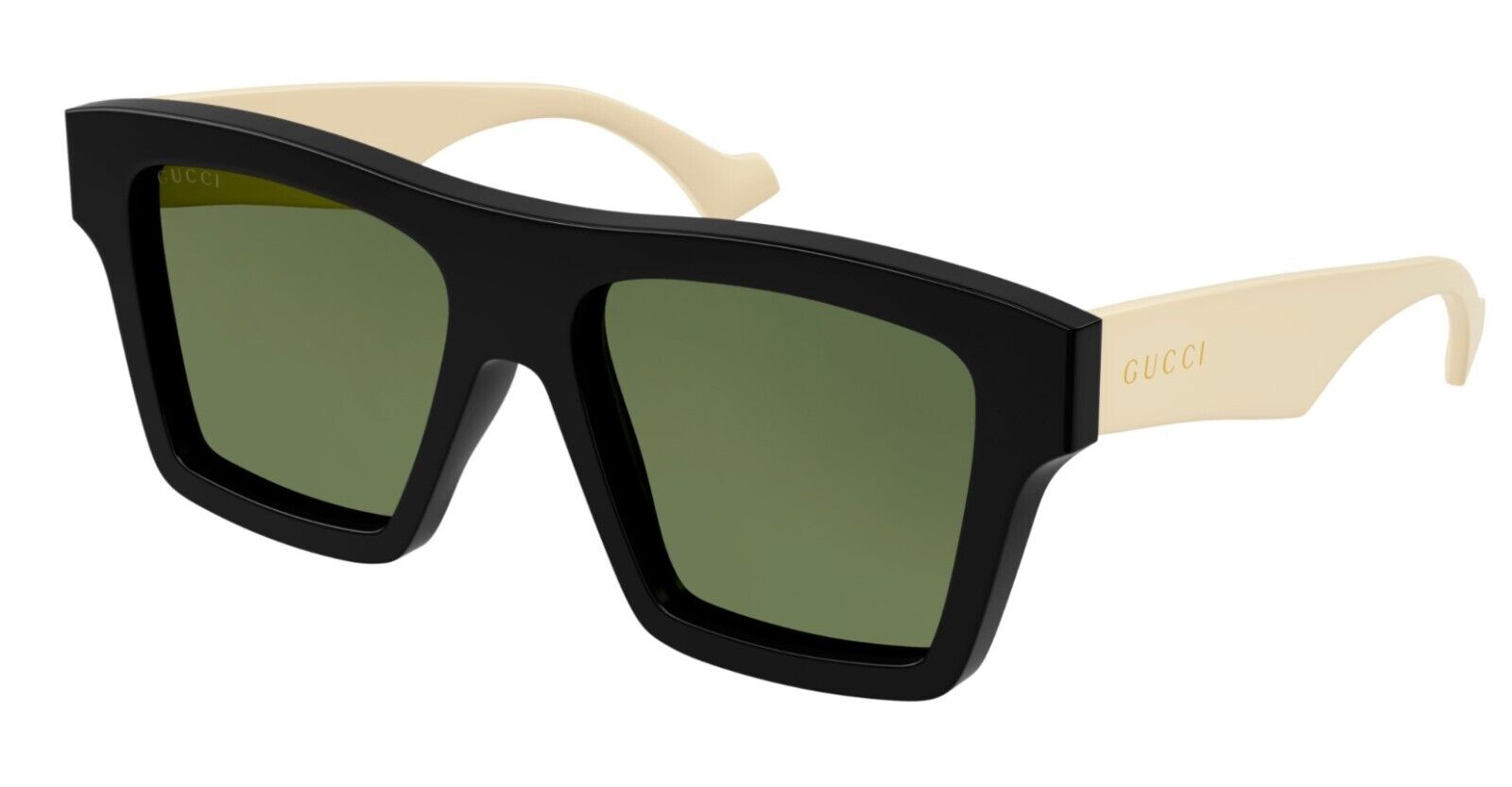 Gucci GG0962S 004 Black/Green Rectangular Men's Sunglasses