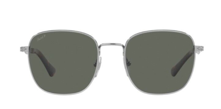 Persol 0PO2497S 513/58 Gunmetal/ Green Polarized Square Unisex Sunglasses