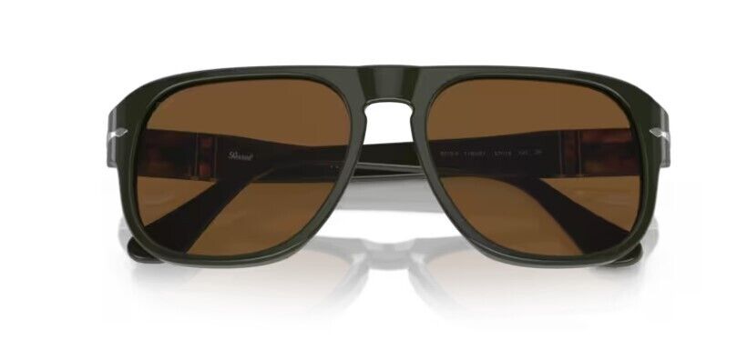 Persol 0PO3310S Jean 119057 Brown/Matte Dark Green Polarized Unisex Sunglasses