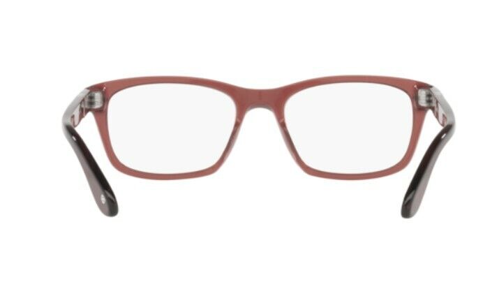 Persol 0PO3012V 1104 Red Burnt Transparent/ Silver Square Men's Eyeglasses