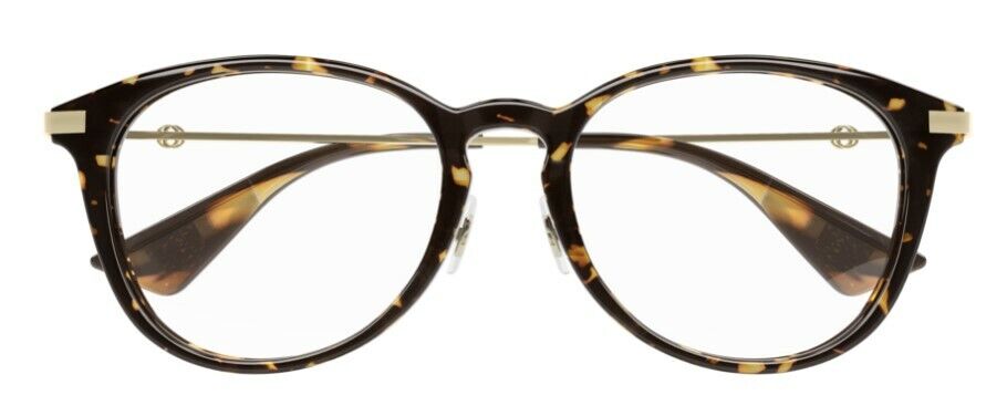 Gucci GG 1014OA-002 Havana Gold Round Women Eyeglasses