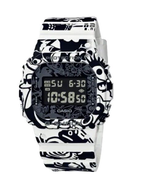 Casio G-Shock Digital G-Universe White/Black Printed Characters Watch DW5600GU-7