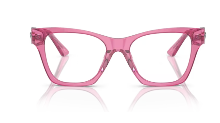 Versace 0VE3341U 5421 Transparent pink Soft Square Women's Eyeglasses