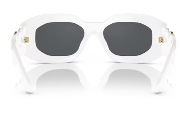 Versace 0VE4425U 314/87 White/ Dark Grey Oval Men's Sunglasses