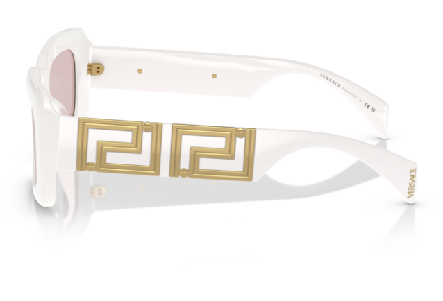 Versace 0VE4444U 314/5 White/Pink Rectangle Women's Sunglasses