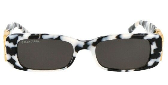 Balenciaga BB0096S 005 Havana/Grey Full-Rim Rectangle Women's Sunglasses