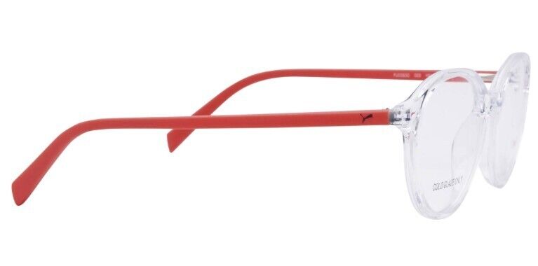 Puma PJ0063O 003 Crystal-Red Round Junior Full-Rim Eyeglasses