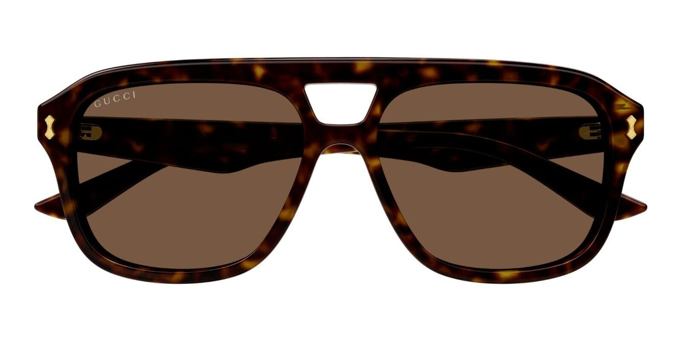 Gucci GG1263S 006 Havana/Brown Teardrop Men's Sunglasses