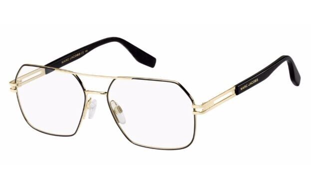 Marc Jacobs MARC-602 0RHL/00 Gold Black Rectangle Men's Eyeglasses